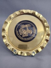 ALTER Wand Teller aus Metall DDR Hennenberg Halle/Sa. OVP Deko OSTALGIE Kohle !