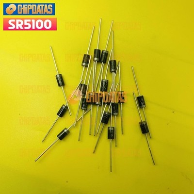 10pcs New SR5100 5A 100V Schottky Rectifiers DO-201AD SB5100