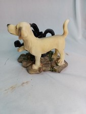 Golden Lab Next To A Water Can Resin 3.2" Tall 3.5" Wide