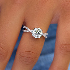 950 Platinum Women Diamond Wedding Ring Semi Mount Setting 0.40 Carat Round