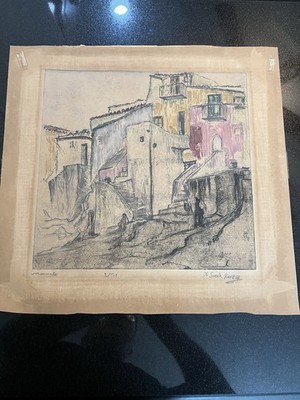 Max Pollak Monreale Soft Ground Etching Signed Numbered Watermarked