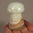 2.5" CARIBBEAN CALCITE MUSHROOM Carved Polished Standup Stone - Afghanistan — photo 4