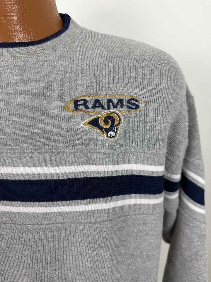Camisa Acanalada De Colección Hombres M Boxy Rams Fútbol NFL Algodón Pesado Exterior Años 90 Y2K Foto 2 de 4