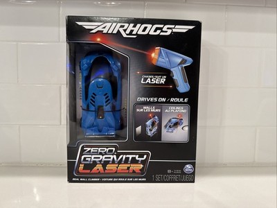 AIR HOGS Zero Gravity Laser Wall-Climber Race Car BLUE AQUA, Drives on Ceiling