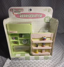 Teeny Tinies Green Mini Refrigerator Set 16pcs w/ 15 Mini Foods  Drinks