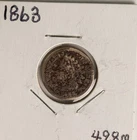 1863 Indian Head Cent 1c. AG About Good Condition. See Pics