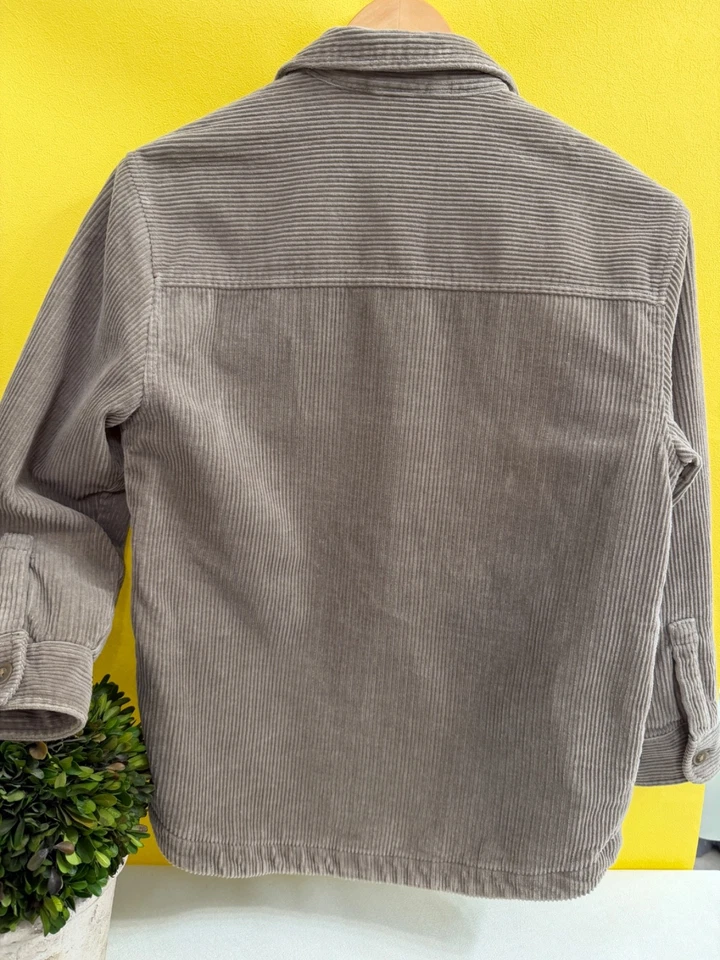 Chaqueta Zara Niño 9-10 Pana Color Camel Abotonada 2 Bolsillos Forro Polar Foto 3 de 4