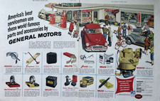1953 General Motors Accessories Automotive Delco Service Station VTG Print Ad