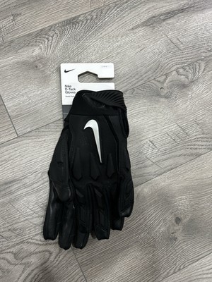 Nike D-TACK Youth Lineman Black Padded Football Gloves Youth Large