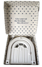 NEW Purrfect Portal Cat Door Meow Manor Open Box White 9.25x7.25