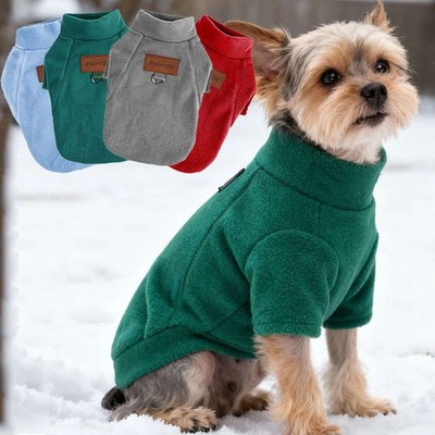 Winter Warm Dog Clothes for Small Medium Dogs Coat Jacket Fleece Sweatshirt Pet