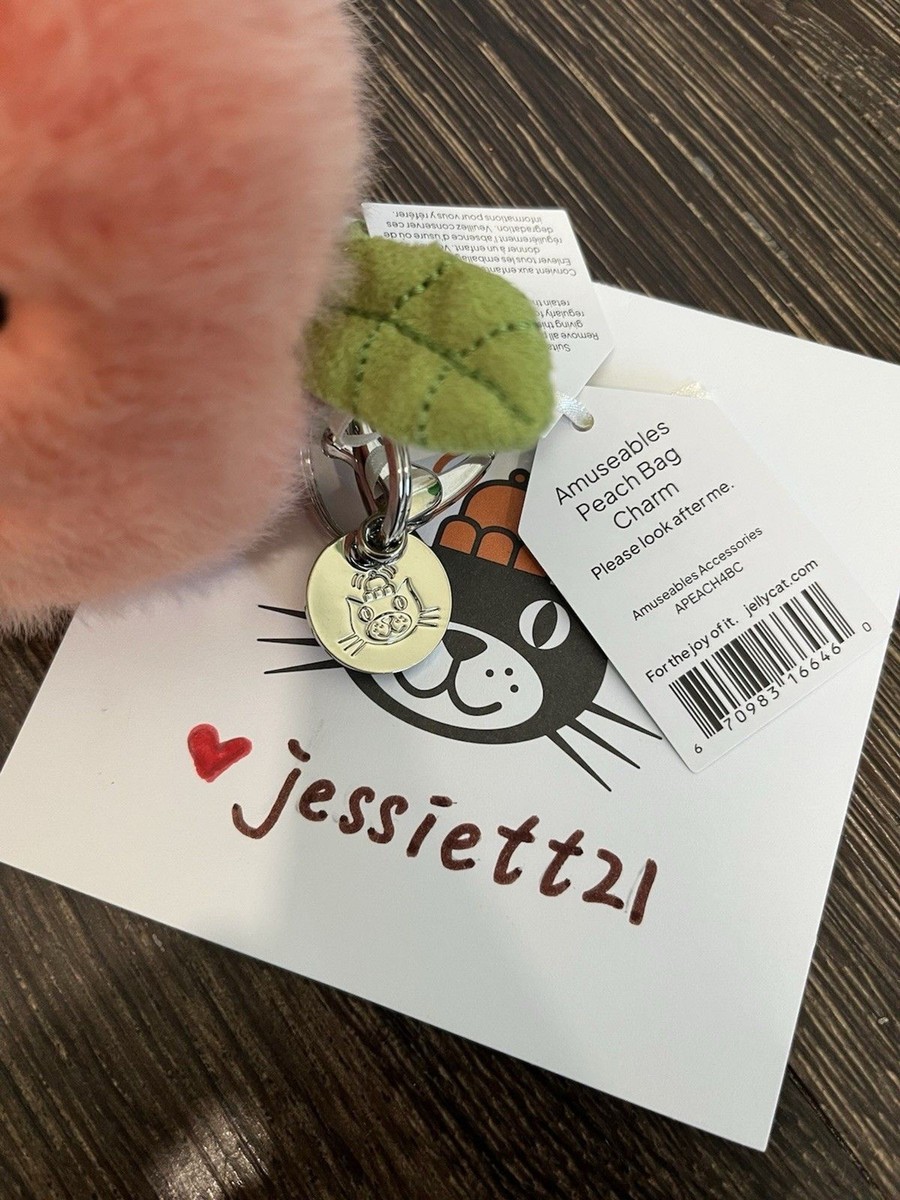 Jellycat Amuseables Peach Bag Charm 2026 New 100% Authentic NWT US