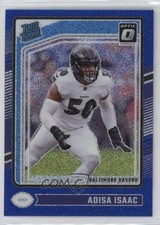 2024 Panini Donruss Optic Rated Rookie Blue Glitter Prizm Adisa Isaac #202 g2u