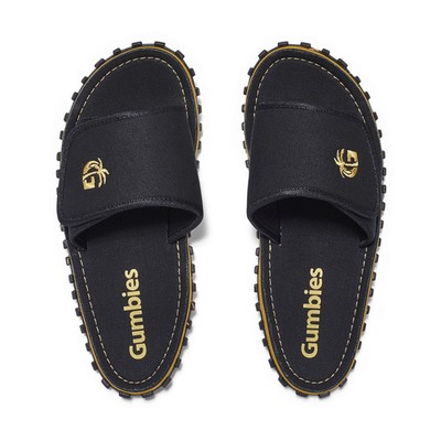 Gumbies Unisex-Flip-Flops STRIDER SLIDES BLACK