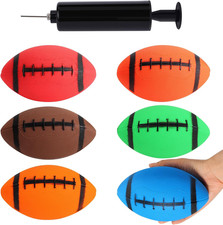 6PCS Mini Inflatable Football, 6.3 Inch Waterproof Footballs Toys for Kids Perfe