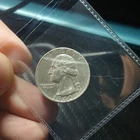 1940-D Washington quarter, 90% silver coin, circulated, US coin