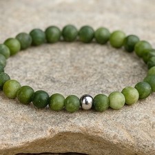 Jade Grün Edelstein Perlenarmband Perlen Str...