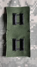 US Army Captain CPT/O-3 BDU Rank OD Green Authentic Military NEW Obsolete