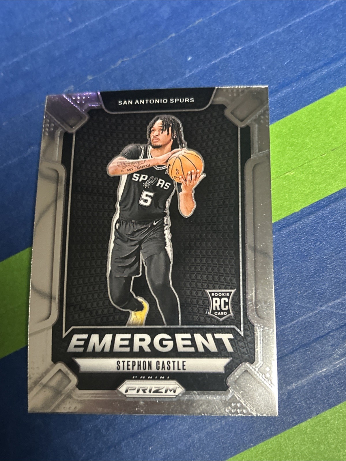 2024-25 Prizm Stephon Castle Silver Prizm Emergent RC #29 San Antonio Spurs🔥