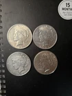 Lot Of 4 Peace Silver Dollars