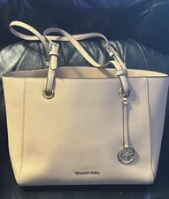 Michael Kors Tan Saffiano Leather Jet Set Large Zip Top Travel Tote Bag