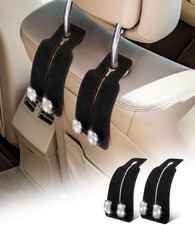 Car Seat Hooks for Headrest 2Pcs, New Bling Rhinestones Crystal Hooks Purse Hook