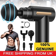 Deep Tissue Percussion Massage Gun 4-Heads Powerful Muscle Vibration Relaxing