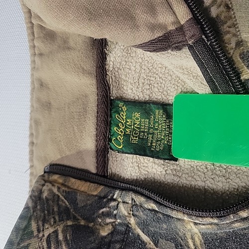Cabelas Hunting Seclusion 3D Camo 1/4 Zip Sweatshirt Men Size M REG Quarter Zip - Picture 4 of 8