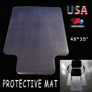 Chair Mat  PVC Floor Studded Back with Lip For Pile Carpet Home Office 48" x 36" 