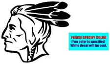 Native American Indian Head Vinyl decal sticker Car Truck Window Laptop 6"