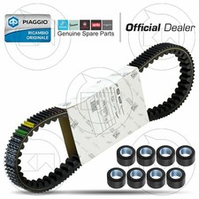 KIT CINGHIA TRASMISSIONE 8 RULLI ORIGINALE PIAGGIO BEVERLY ST 350 2016 2017 2018