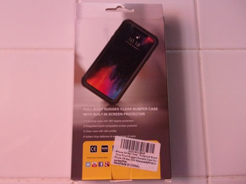 Full-Body Rugged Clear Bumper Case Built-in Screen Protector iPhone XS MaX 2018 - Photo 3 sur 5