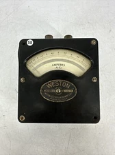 Vintage Weston Model 433 Amperes A.C. 1/2 Amp Side Strap
