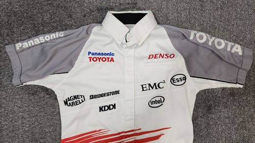 PANASONIC TOYOTA RACING F1 TEAM PIT CREW BUTTON UP SHIRT JERSEY Size S - Picture 3 of 8