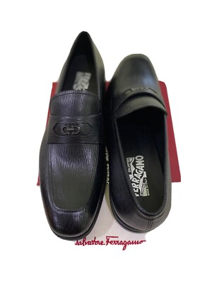 Ferragamo Martin Gancino Penny Loafers Nero Size 8.5E | eBay display picture 2