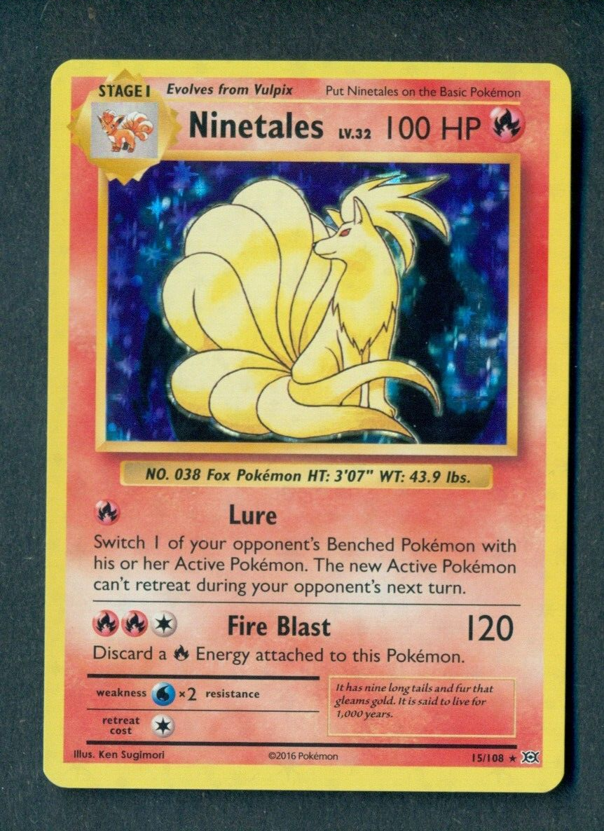 2016 Pokemon XY Evolutions #15 Ninetales Rare Holo NM-Mint | eBay
