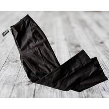 VTG Express World Black Leather Pants Sz 11 12 High Rise Straight Leg NWT READ