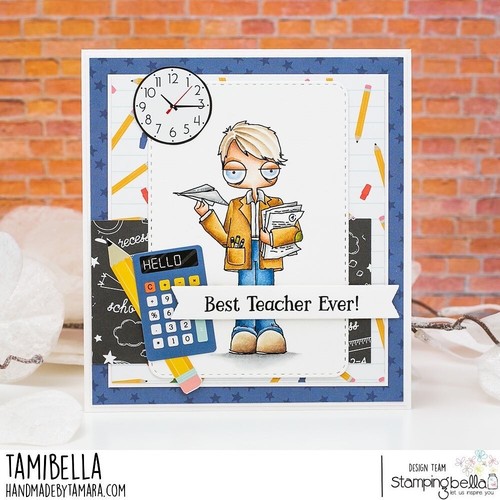 Oddball Boy Lehrer - Stamping Bella Cling Gummistempel - Basteln - Back to School - Bild 3 von 6