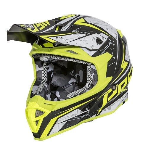 CASCO HELMET CROSS ENDURO EXIGE QXY GIALLO NERO GRIGIO PREMIER SIZE XL - Imagen 1 de 1