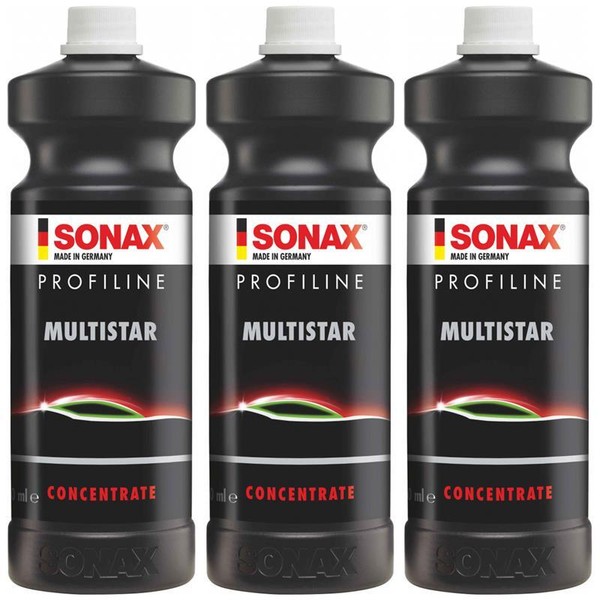 3 X Sonax Profiline Multistar Universal Kraftreiniger 1L Innen AußEn Reinigung-image