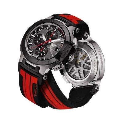 Tissot Men's T-Race Moto GP Automatic Gray Dial Rubber Watch T048