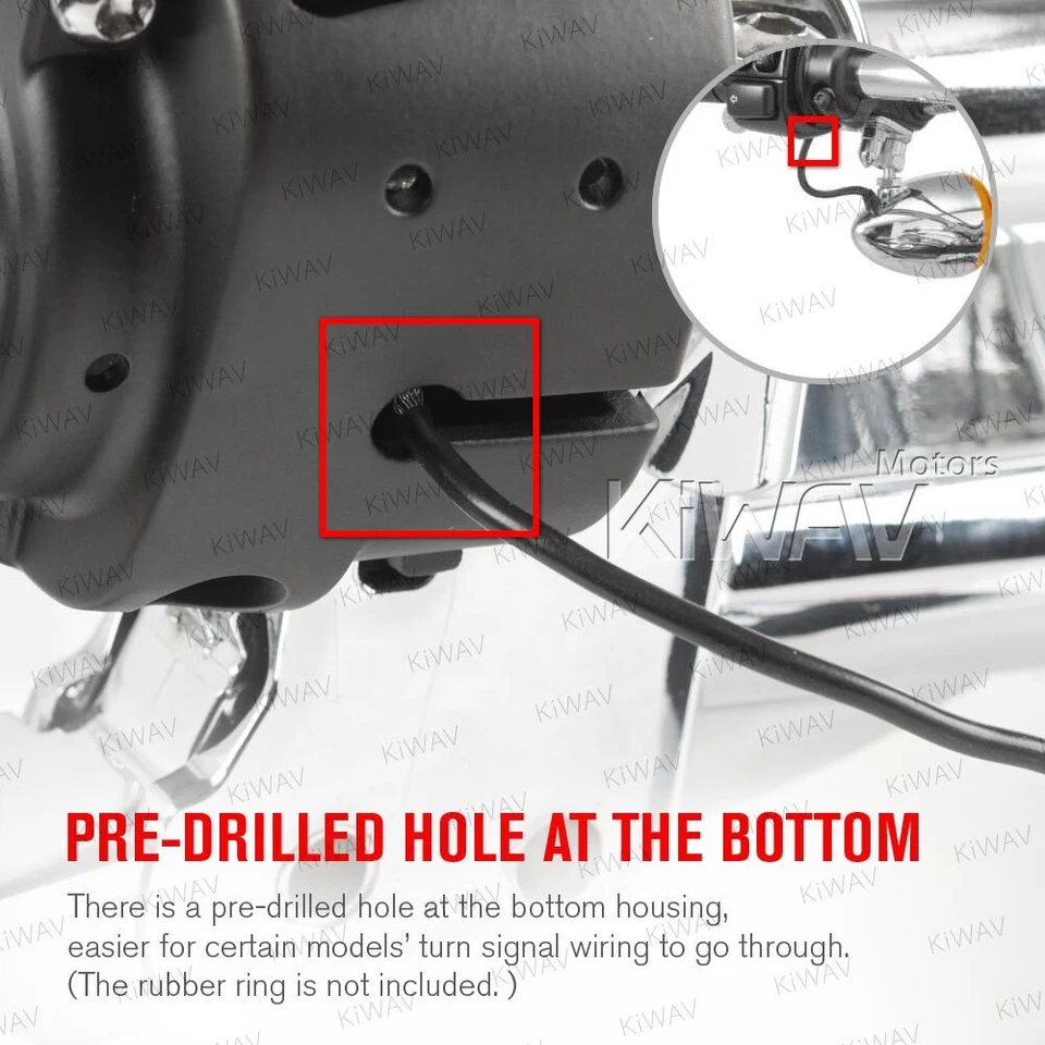 Kit de cubierta de interruptor de aluminio negro KiWAV para Harley Fat Boy Lo 2012 FLSTFB Foto 4 de 4