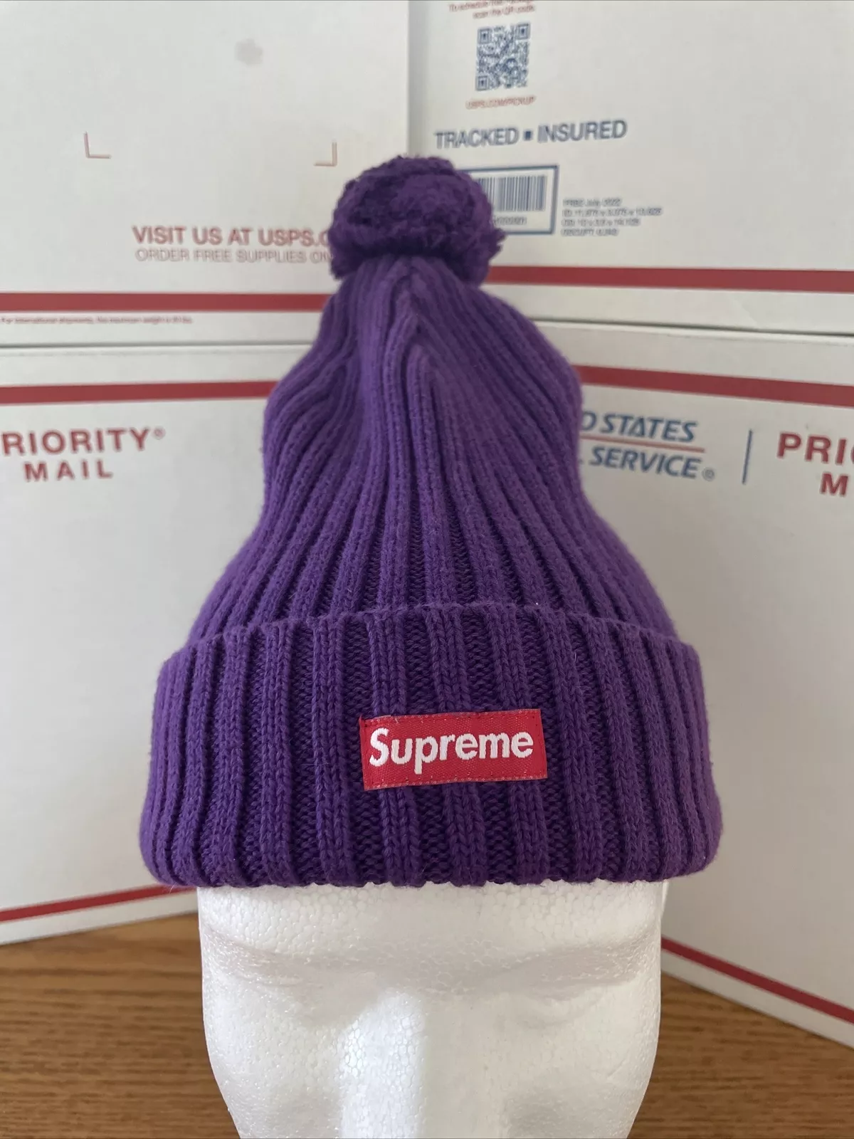 Casquette d'hiver Supreme Overdyed Beanie violet