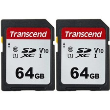 2 x Transcend 64GB SD Memory Card for Canon G1 X, G5 X,G7 X, G9 X, SX740, SX620