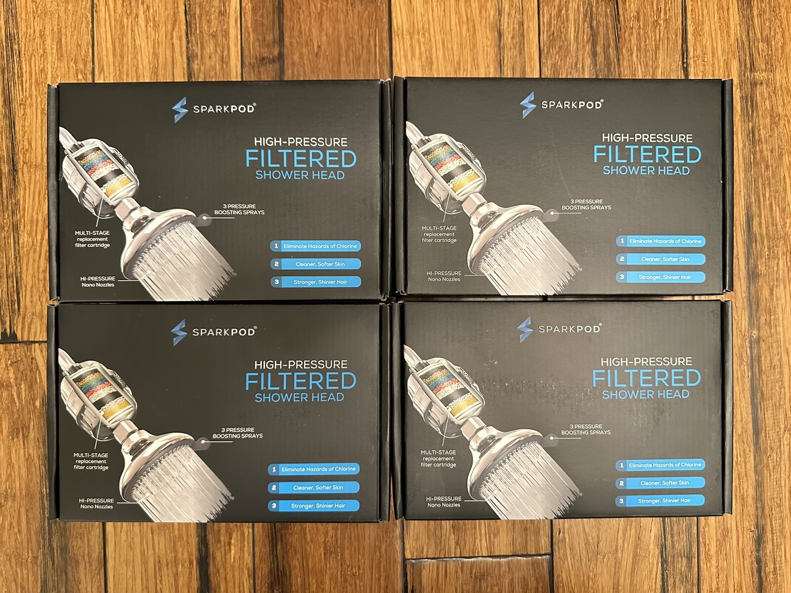 SparkPod Luxury Multi Stage Filtered Shower Head Set SPE60000 (Polished Chrome)