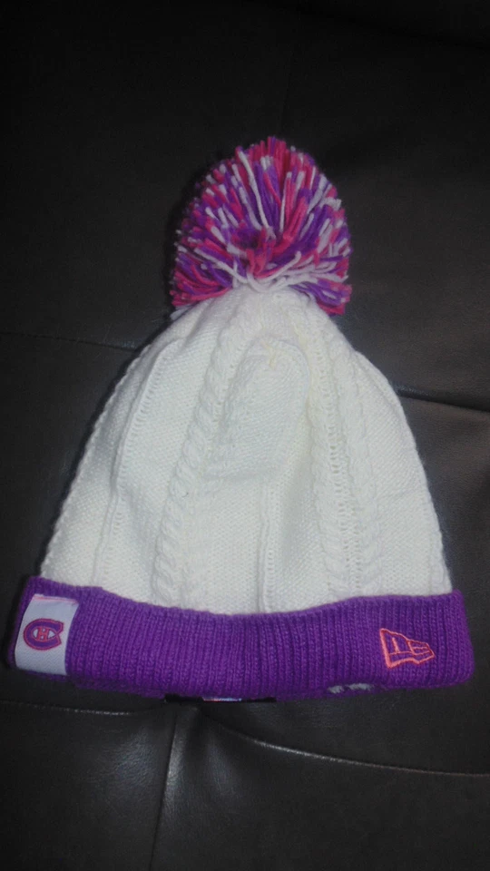 Montreal Canadiens Hockey Sombrero Gorra Tuque Niñas Jóvenes Niño Nuevo Con Etiquetas Invierno Foto 2 de 3