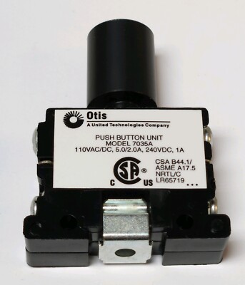 OTIS 7035104 7035A Push Button Extended Black 110 VAC VDC 240 VDC
