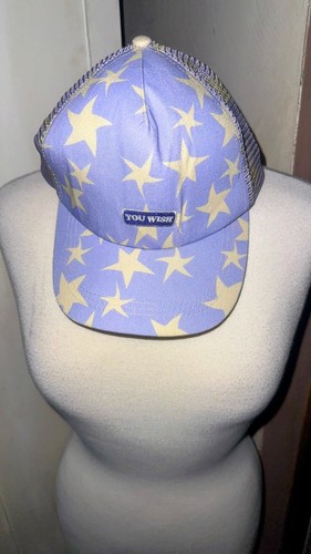 NEW URBAN OUTFITTERS TRUCKER HAT YOU WISH STAR PRINT PHRASE PRINTED MESH CAP NWT