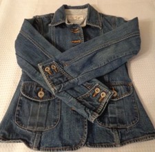 Little Girls size small Tommy Hilfiger denim jacket blazer pre-owned buttons