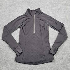 Lululemon Jacket Women 6 Black Active 1/4 Zip Stretch Athletic Shirt Workout A2